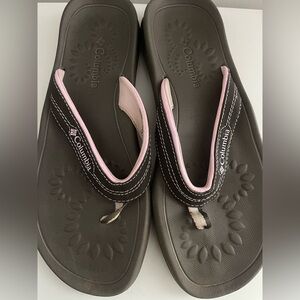 Columbia Women’s Thong Flip‑Flops Size 8 – Brown & Pink Comfort Outdoors Sandals